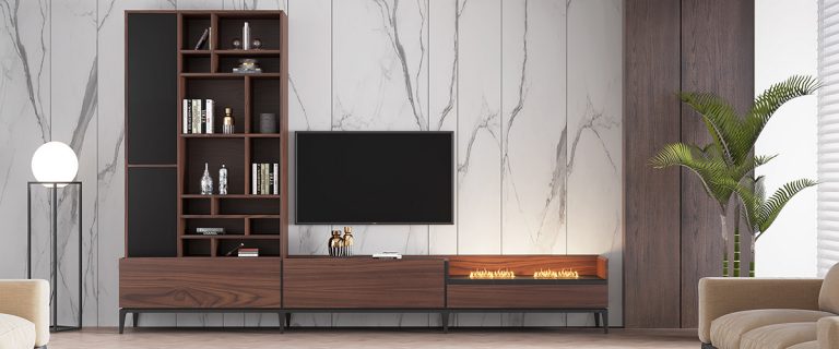 Mueble de salón con televisión
